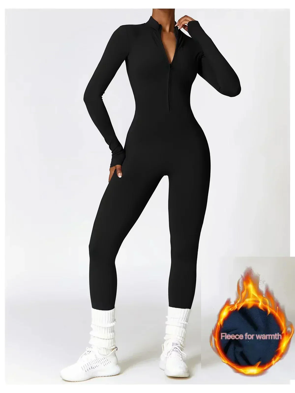 Combinaison Hiver Femme Eya – Combinaison en Polaire Chaude avec Stretch et Col Réglable - Image 10