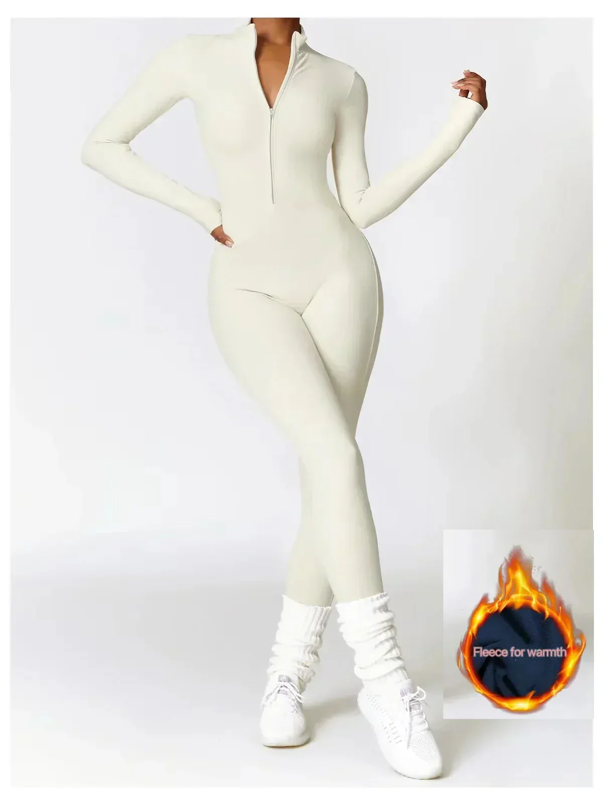 Combinaison Hiver Femme Eya – Combinaison en Polaire Chaude avec Stretch et Col Réglable - Image 5