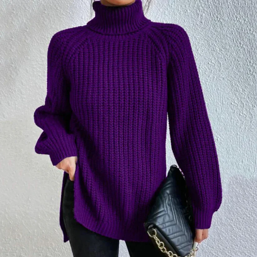 Karah Pull Col Roulé pour Femme – Pull en Maille avec Coupe Confortable & Col Haut Élégant - Image 6