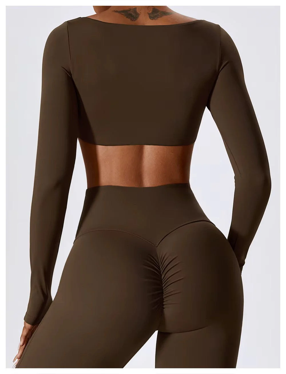 Leila Ensemble de Sport Femme – Tenue Respirante de Yoga & Fitness avec Legging Évasé & Haut Ajusté - Image 8