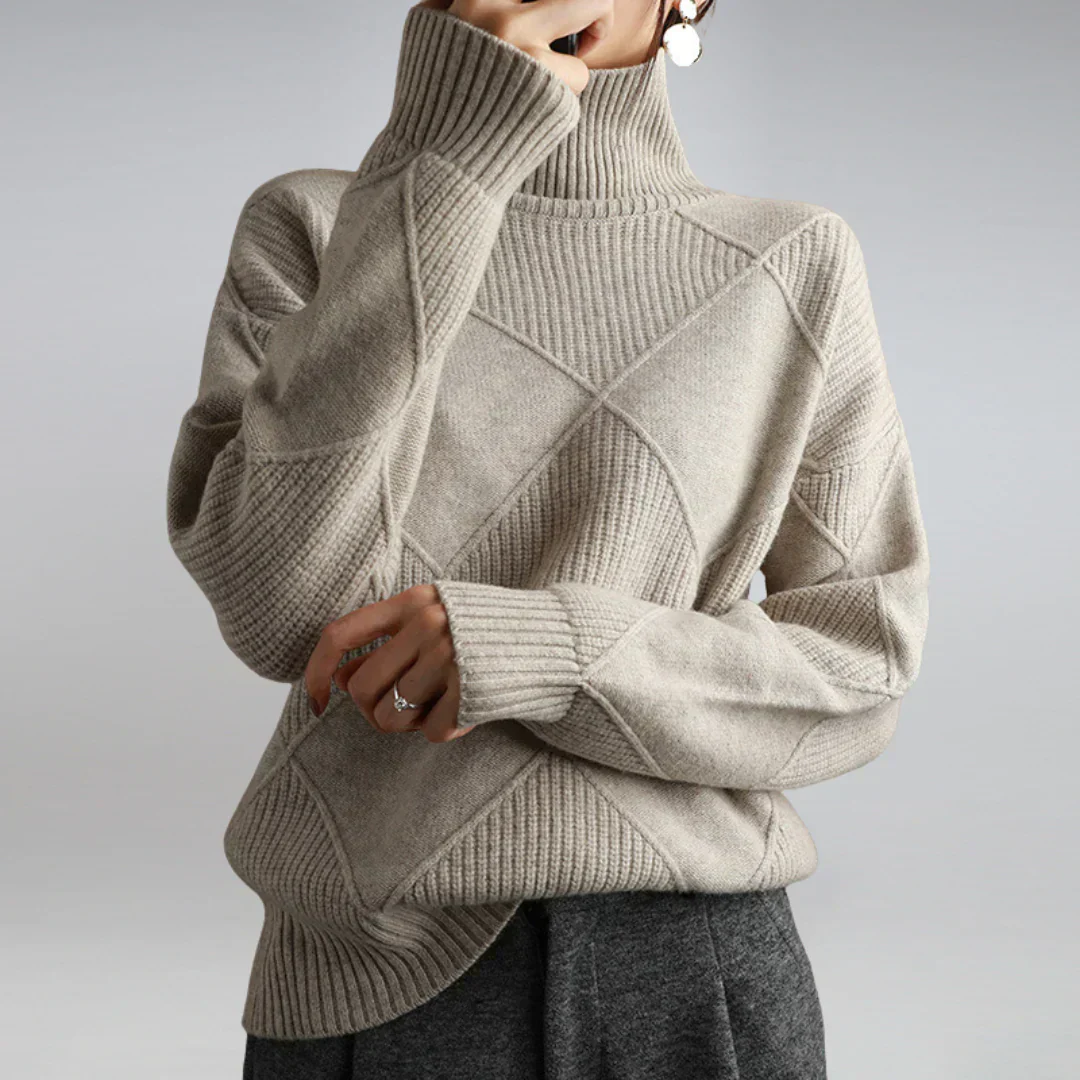 Lydia Pull à Col Roulé pour Femme – Cachemire Luxueux, Doux & Chaud pour les Mois d’Hiver - Image 3