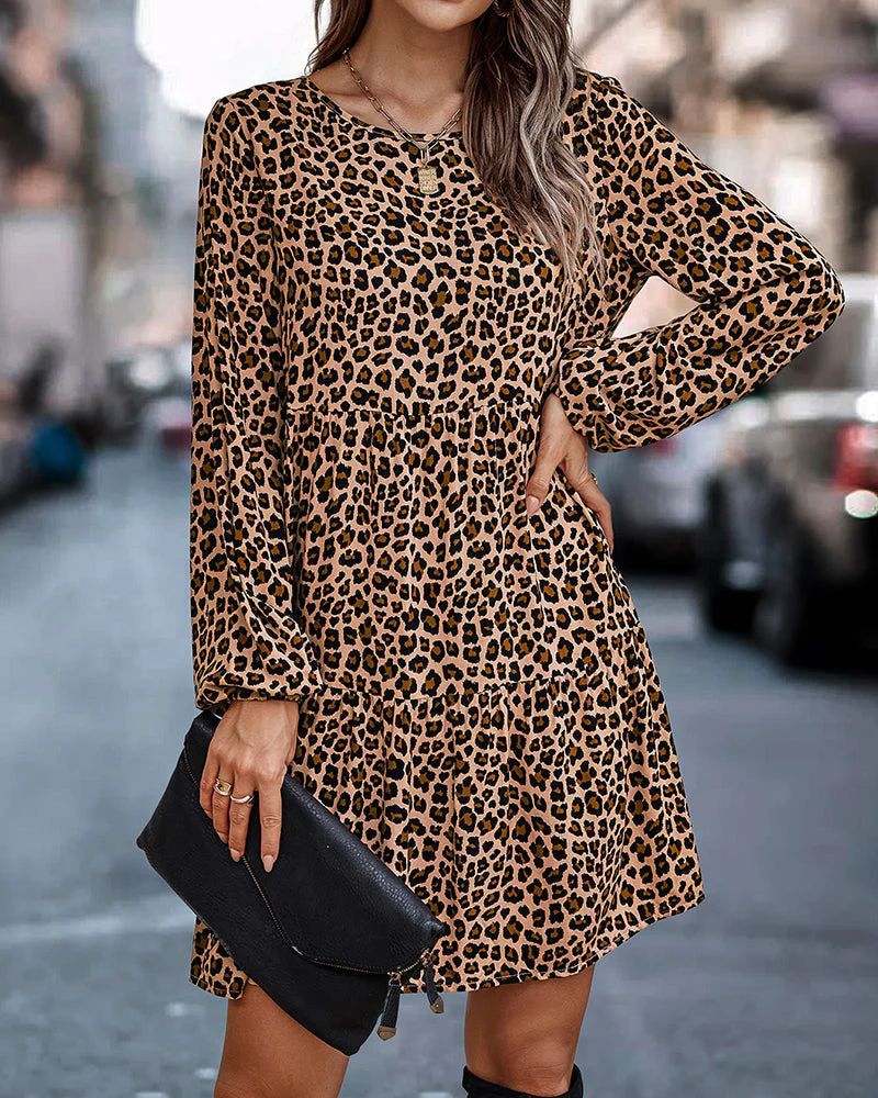 Robe Femme Cha – Robe d'Été Ample à Imprimé Léopard avec Coupe Confortable - Image 3