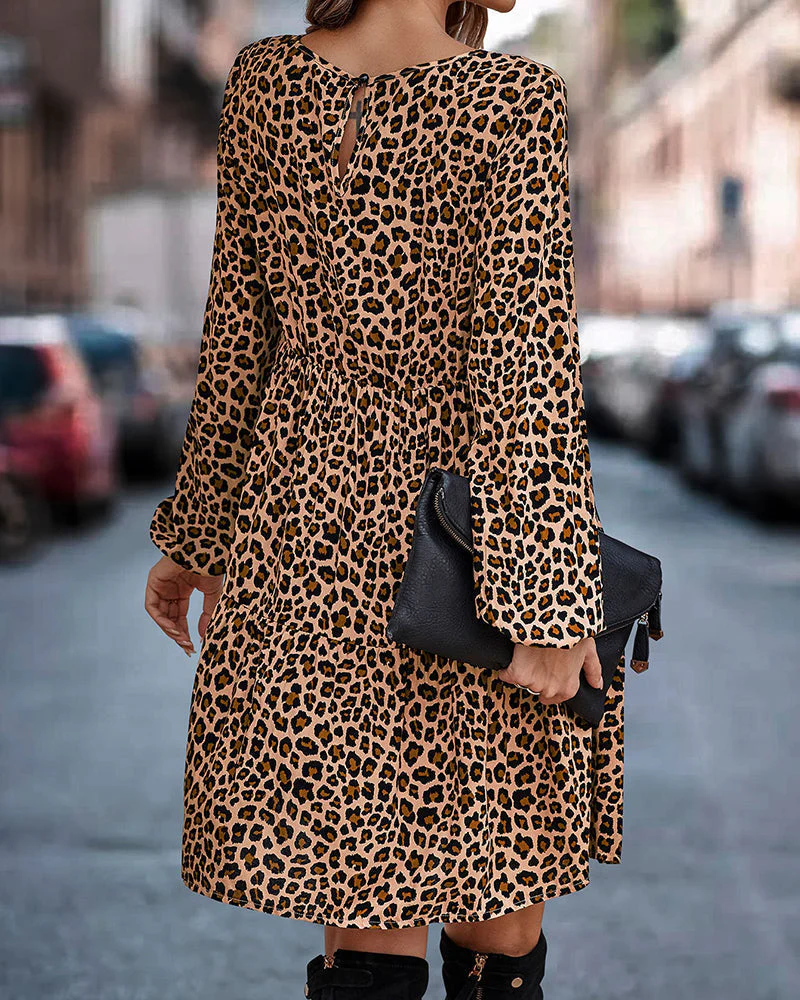 Robe Femme Cha – Robe d'Été Ample à Imprimé Léopard avec Coupe Confortable - Image 4