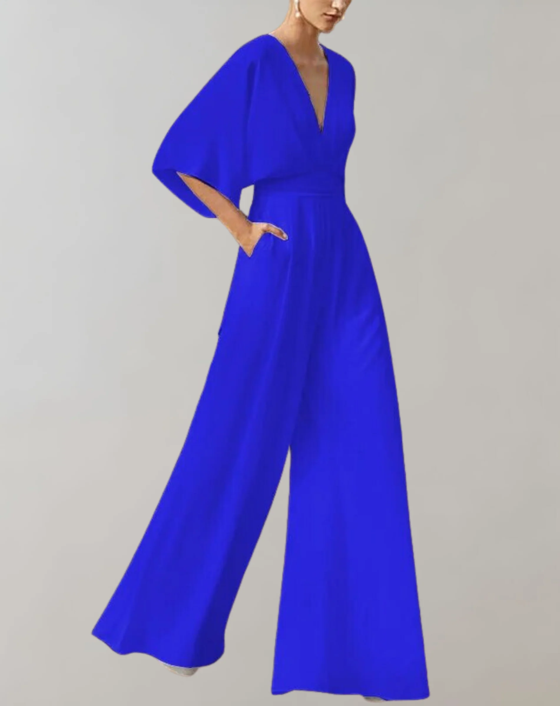Suzette Combinaison Femme – Combinaison Élégante avec Décolleté Plongeant & Jambes Larges pour un Look Raffiné - Image 3