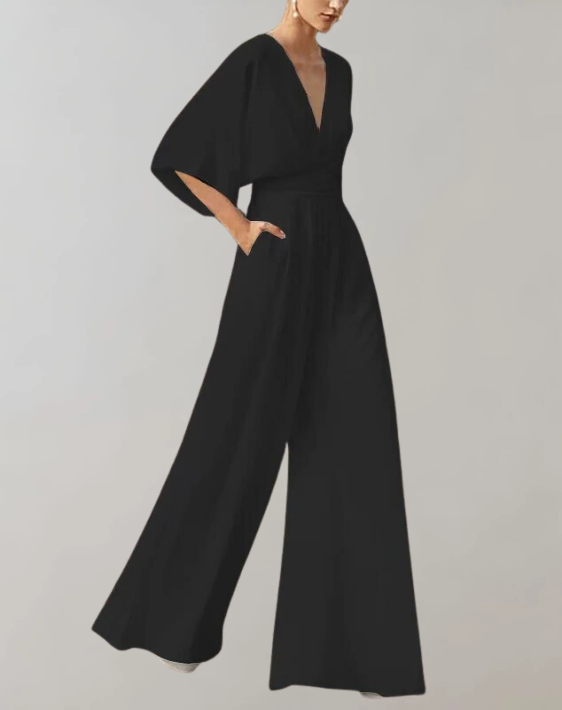 Suzette Combinaison Femme – Combinaison Élégante avec Décolleté Plongeant & Jambes Larges pour un Look Raffiné - Image 4
