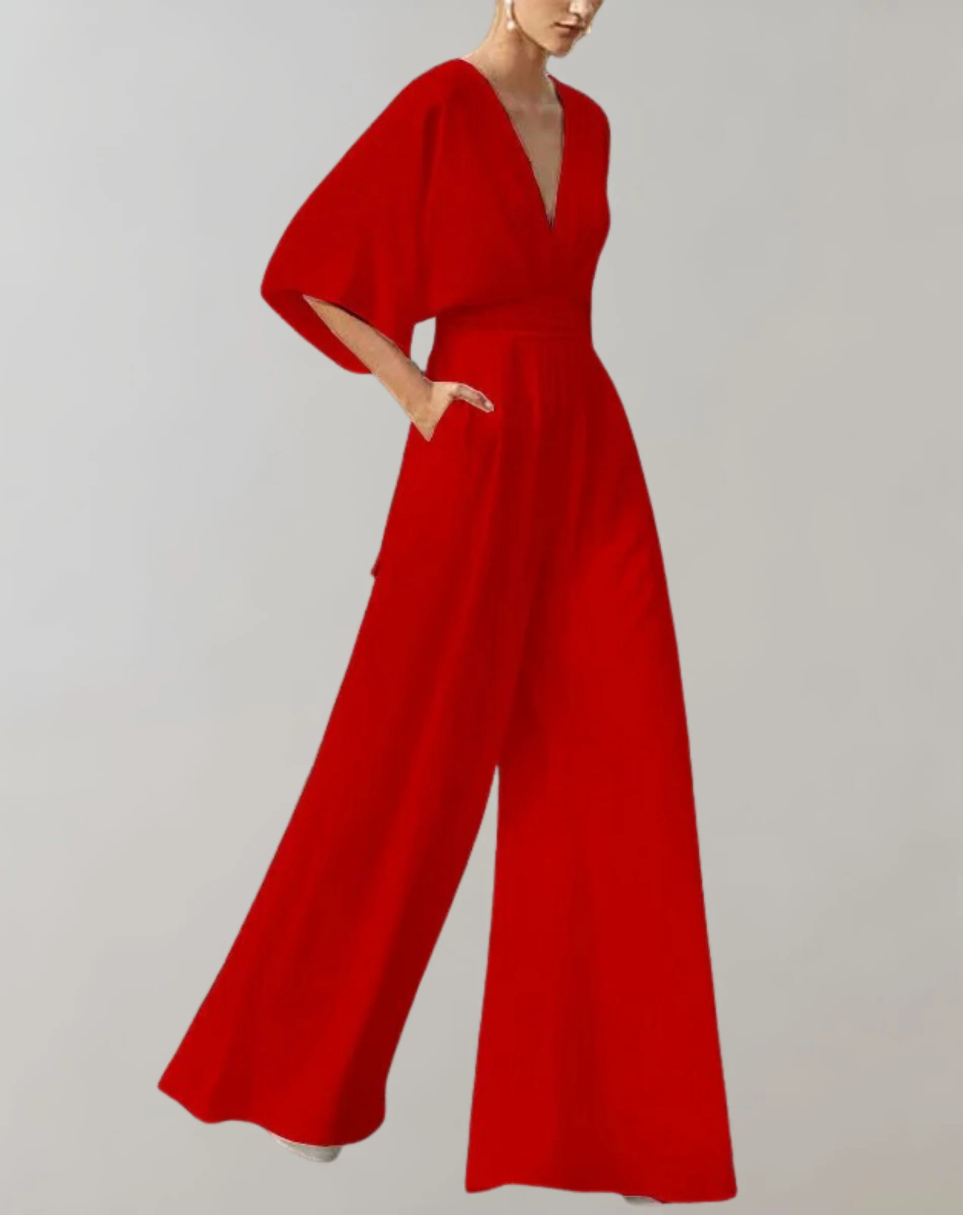 Suzette Combinaison Femme – Combinaison Élégante avec Décolleté Plongeant & Jambes Larges pour un Look Raffiné - Image 5