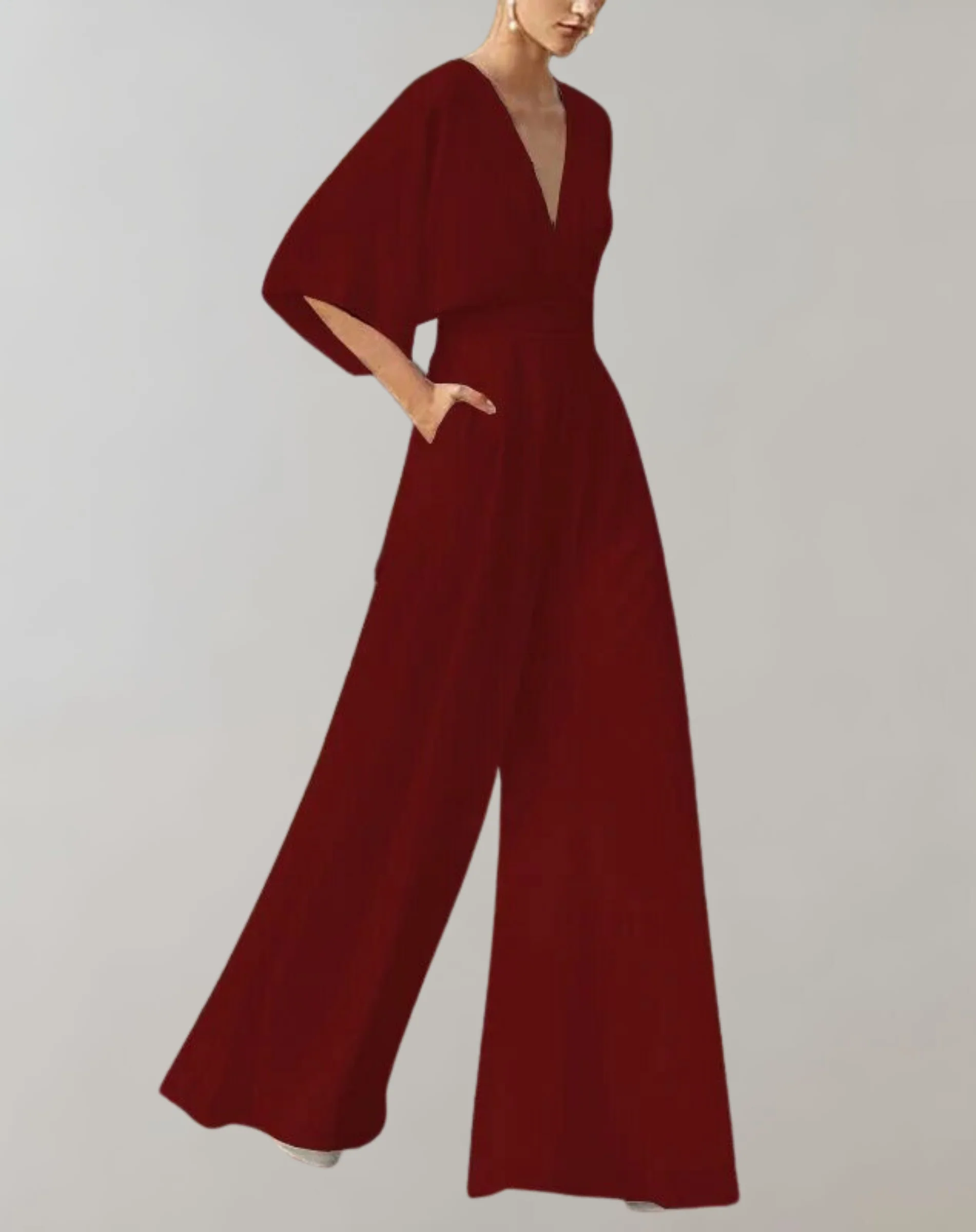 Suzette Combinaison Femme – Combinaison Élégante avec Décolleté Plongeant & Jambes Larges pour un Look Raffiné - Image 6