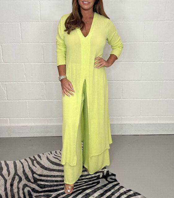 Tess Ensemble Femme Deux Pièces – Haut Long Ample avec Pantalon Taille Haute & Ceinture Élastique - Image 11